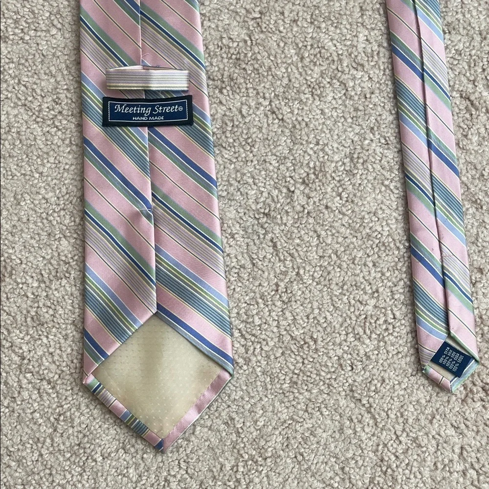 Meeting Street Elegant Multicolor Striped Tie